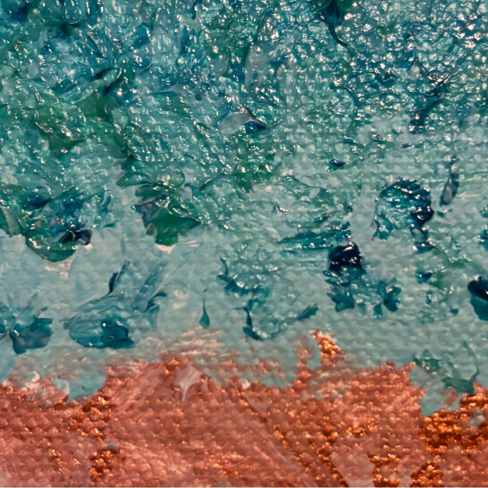 🌺Abstract Canvas Art in Blue & Green-Set of 3 🌺 - Picture 10 of 10